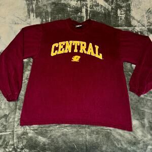Vintage Steve & Barry’s Central Michigan Chippewas Long Sleeve Mens Large Maroon